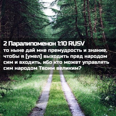 Picture 02 - 2 Паралипоменон 1:10 RUSV - то ныне дай мне - Bible Verse Picture