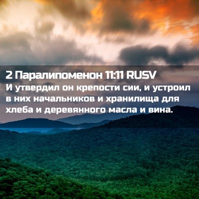 Picture 02 - 2 Паралипоменон 11:11 RUSV - И утвердил он крепости сии, - Bible Verse Picture