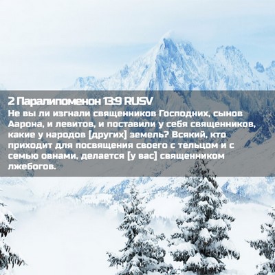 Picture 02 - 2 Паралипоменон 13:9 RUSV - Не вы ли изгнали - Bible Verse Picture
