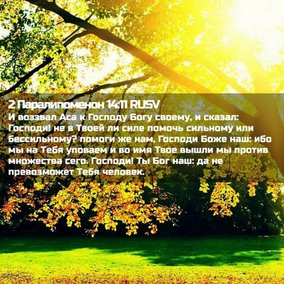 Picture 02 - 2 Паралипоменон 14:11 RUSV - И воззвал Аса к Господу - Bible Verse Picture