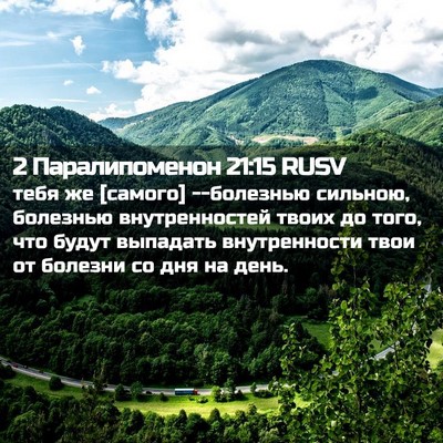 Picture 02 - 2 Паралипоменон 21:15 RUSV - тебя же [самого] --болезнью - Bible Verse Picture