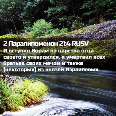 Picture 02 - 2 Паралипоменон 21:4 RUSV - И вступил Иорам на царство - Bible Verse Picture