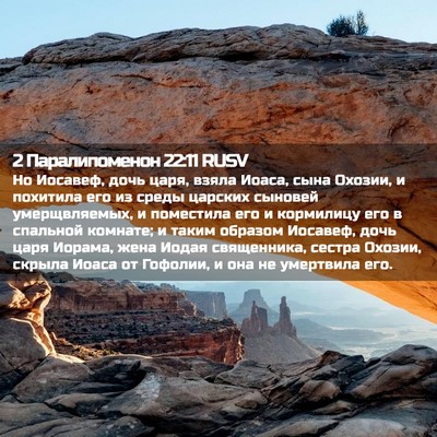 Picture 02 - 2 Паралипоменон 22:11 RUSV - Но Иосавеф, дочь царя, - Bible Verse Picture