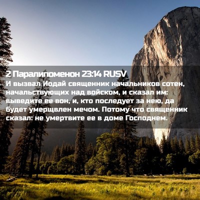 Picture 02 - 2 Паралипоменон 23:14 RUSV - И вызвал Иодай священник - Bible Verse Picture