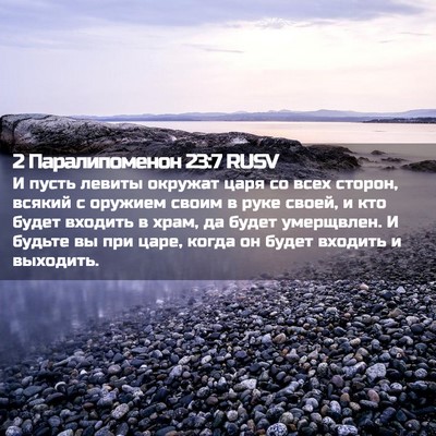 Picture 02 - 2 Паралипоменон 23:7 RUSV - И пусть левиты окружат - Bible Verse Picture