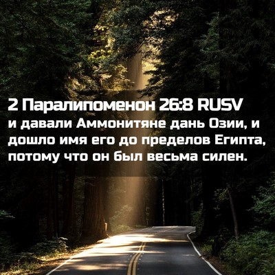Picture 02 - 2 Паралипоменон 26:8 RUSV - и давали Аммонитяне дань - Bible Verse Picture