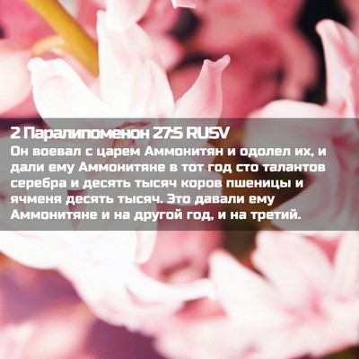 Picture 02 - 2 Паралипоменон 27:5 RUSV - Он воевал с царем - Bible Verse Picture