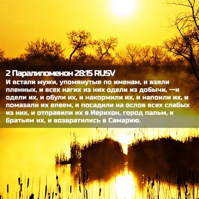 Picture 02 - 2 Паралипоменон 28:15 RUSV - И встали мужи, упомянутые - Bible Verse Picture