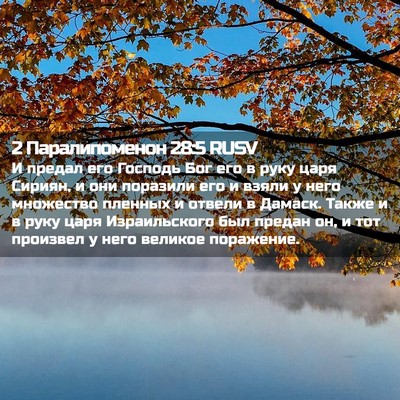 Picture 02 - 2 Паралипоменон 28:5 RUSV - И предал его Господь Бог - Bible Verse Picture