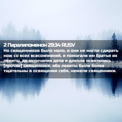 Picture 02 - 2 Паралипоменон 29:34 RUSV - Но священников было мало, и - Bible Verse Picture