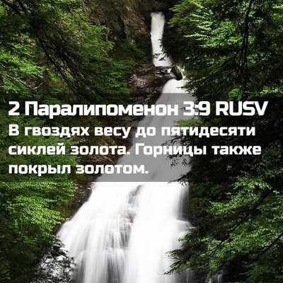 Picture 02 - 2 Паралипоменон 3:9 RUSV - В гвоздях весу до - Bible Verse Picture