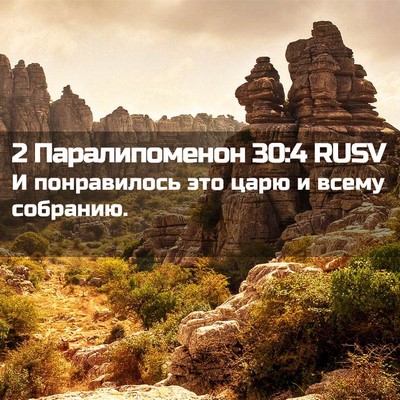 Picture 02 - 2 Паралипоменон 30:4 RUSV - И понравилось это царю и - Bible Verse Picture
