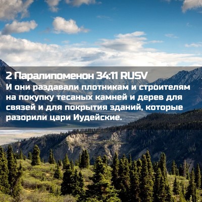 Picture 02 - 2 Паралипоменон 34:11 RUSV - И они раздавали плотникам - Bible Verse Picture