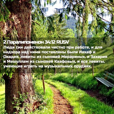 Picture 02 - 2 Паралипоменон 34:12 RUSV - Люди сии действовали - Bible Verse Picture