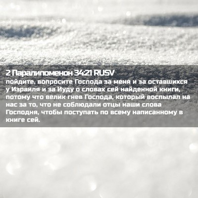Picture 02 - 2 Паралипоменон 34:21 RUSV - пойдите, вопросите Господа - Bible Verse Picture