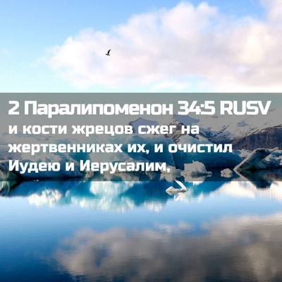 Picture 02 - 2 Паралипоменон 34:5 RUSV - и кости жрецов сжег на - Bible Verse Picture