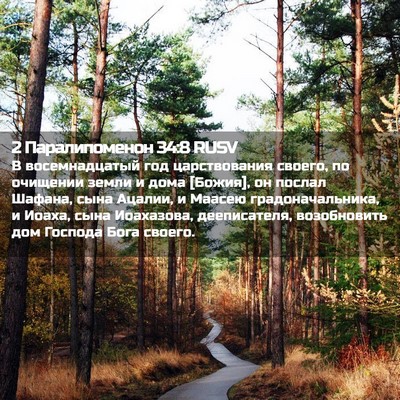 Picture 02 - 2 Паралипоменон 34:8 RUSV - В восемнадцатый год - Bible Verse Picture