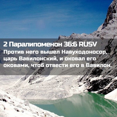 Picture 02 - 2 Паралипоменон 36:6 RUSV - Против него вышел - Bible Verse Picture