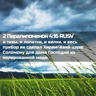 Picture 02 - 2 Паралипоменон 4:16 RUSV - и тазы, и лопатки, и вилки, и - Bible Verse Picture