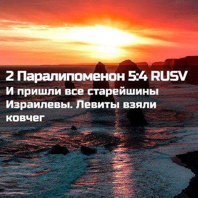 Picture 02 - 2 Паралипоменон 5:4 RUSV - И пришли все старейшины - Bible Verse Picture
