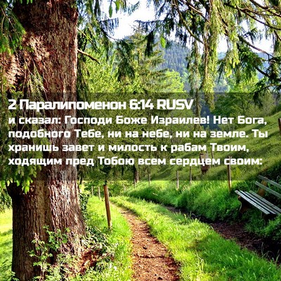 Picture 02 - 2 Паралипоменон 6:14 RUSV - и сказал: Господи Боже - Bible Verse Picture