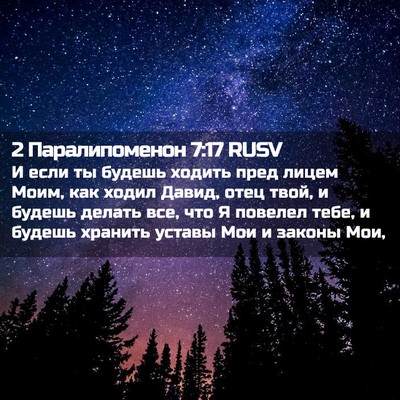 Picture 02 - 2 Паралипоменон 7:17 RUSV - И если ты будешь ходить - Bible Verse Picture