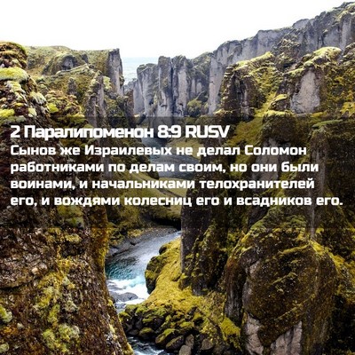 Picture 02 - 2 Паралипоменон 8:9 RUSV - Сынов же Израилевых не - Bible Verse Picture