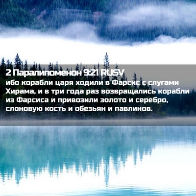 Picture 02 - 2 Паралипоменон 9:21 RUSV - ибо корабли царя ходили в - Bible Verse Picture