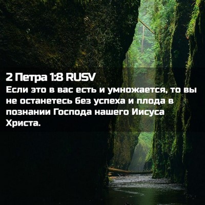Picture 02 - 2 Петра 1:8 RUSV - Если это в вас есть и - Bible Verse Picture