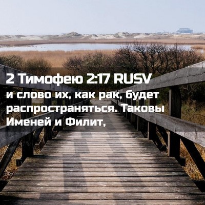 Picture 02 - 2 Тимофею 2:17 RUSV - и слово их, как рак, будет - Bible Verse Picture