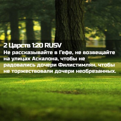 Picture 02 - 2 Царств 1:20 RUSV - Не рассказывайте в Гефе, не - Bible Verse Picture