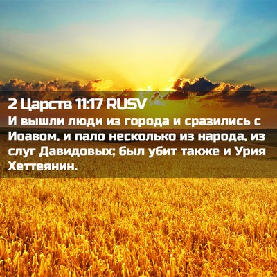 Picture 02 - 2 Царств 11:17 RUSV - И вышли люди из города и - Bible Verse Picture