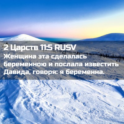 Picture 02 - 2 Царств 11:5 RUSV - Женщина эта сделалась - Bible Verse Picture