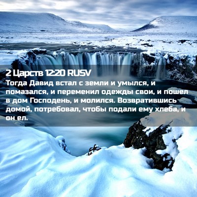 Picture 02 - 2 Царств 12:20 RUSV - Тогда Давид встал с земли и - Bible Verse Picture
