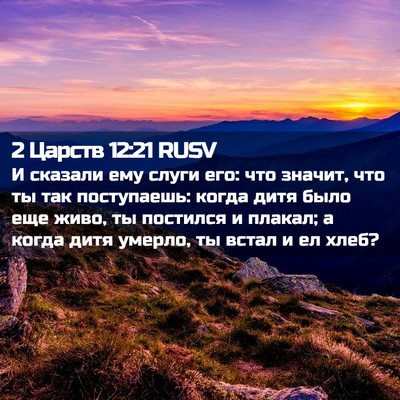 Picture 02 - 2 Царств 12:21 RUSV - И сказали ему слуги его: - Bible Verse Picture