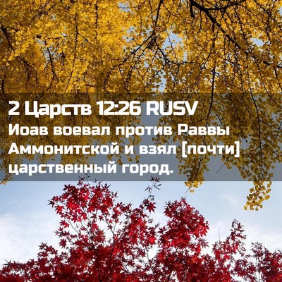 Picture 02 - 2 Царств 12:26 RUSV - Иоав воевал против Раввы - Bible Verse Picture