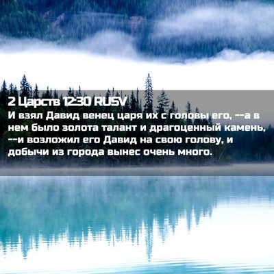 Picture 02 - 2 Царств 12:30 RUSV - И взял Давид венец царя их - Bible Verse Picture