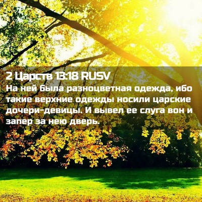Picture 02 - 2 Царств 13:18 RUSV - На ней была разноцветная - Bible Verse Picture
