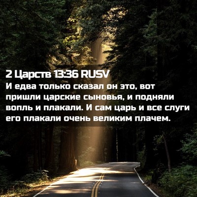 Picture 02 - 2 Царств 13:36 RUSV - И едва только сказал он - Bible Verse Picture