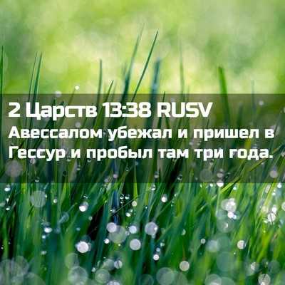 Picture 02 - 2 Царств 13:38 RUSV - Авессалом убежал и пришел - Bible Verse Picture
