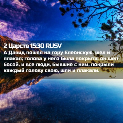 Picture 02 - 2 Царств 15:30 RUSV - А Давид пошел на гору - Bible Verse Picture