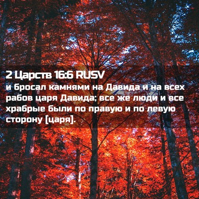 Picture 02 - 2 Царств 16:6 RUSV - и бросал камнями на Давида - Bible Verse Picture