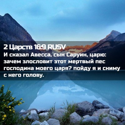 Picture 02 - 2 Царств 16:9 RUSV - И сказал Авесса, сын - Bible Verse Picture