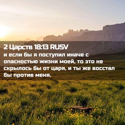 Picture 02 - 2 Царств 18:13 RUSV - и если бы я поступил иначе - Bible Verse Picture