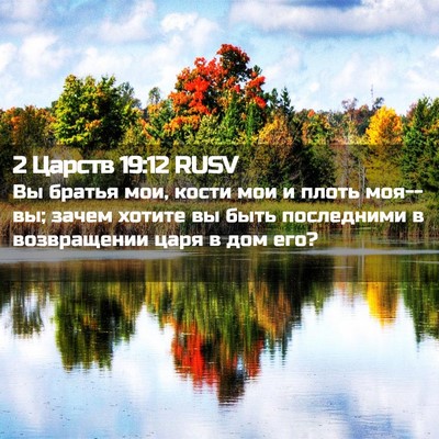 Picture 02 - 2 Царств 19:12 RUSV - Вы братья мои, кости мои и - Bible Verse Picture
