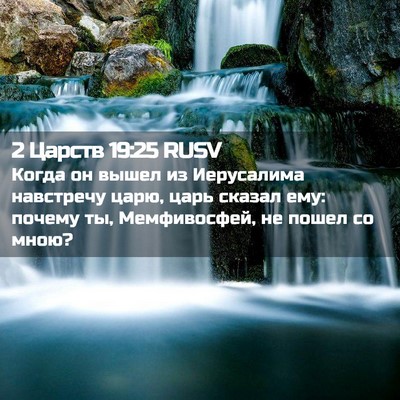 Picture 02 - 2 Царств 19:25 RUSV - Когда он вышел из - Bible Verse Picture