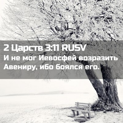 Picture 02 - 2 Царств 3:11 RUSV - И не мог Иевосфей - Bible Verse Picture