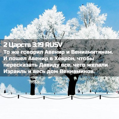 Picture 02 - 2 Царств 3:19 RUSV - То же говорил Авенир и - Bible Verse Picture