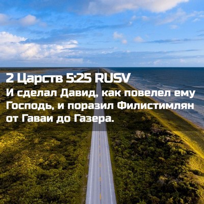 Picture 02 - 2 Царств 5:25 RUSV - И сделал Давид, как повелел - Bible Verse Picture
