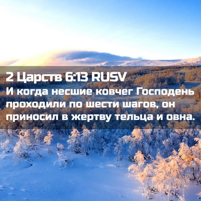 Picture 02 - 2 Царств 6:13 RUSV - И когда несшие ковчег - Bible Verse Picture